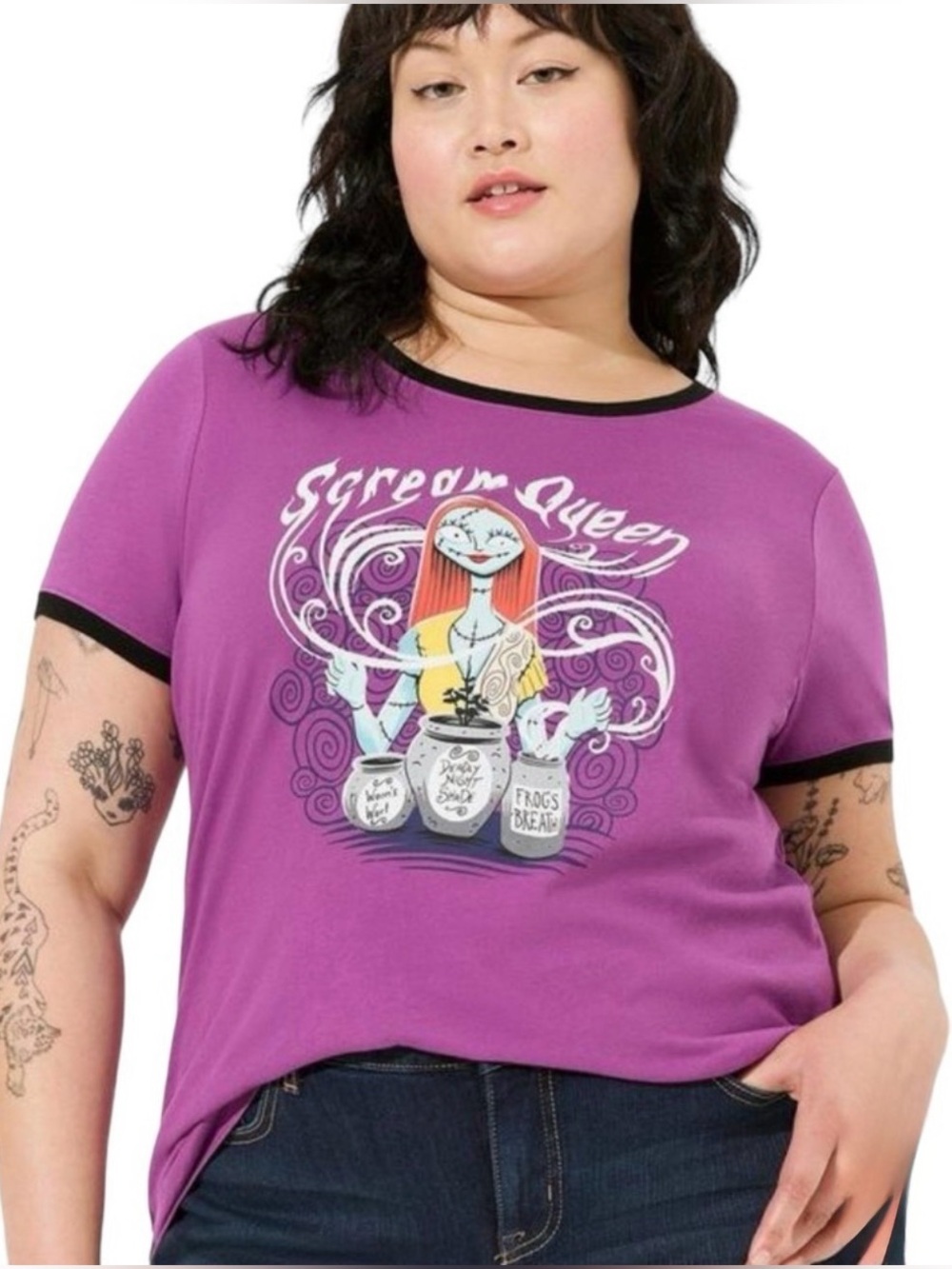 Torrid, “Nightmare before Christmas” Sally Ringer Graphic Tee (Size 4)